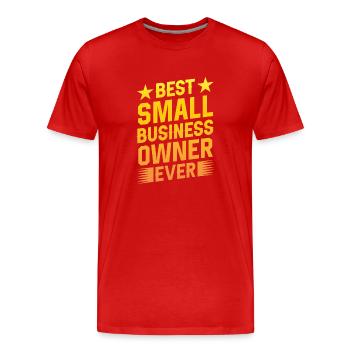 Meilleur propriétaire de petite entreprise Fondateur PDG - T-shirt bio Premium Homme - rouge - Devant - Damien (186cm)