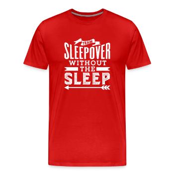 Soirée pyjama d’équipe sans sommeil Sweet Party Stay - T-shirt bio Premium Homme - rouge - Devant - Damien (186cm)