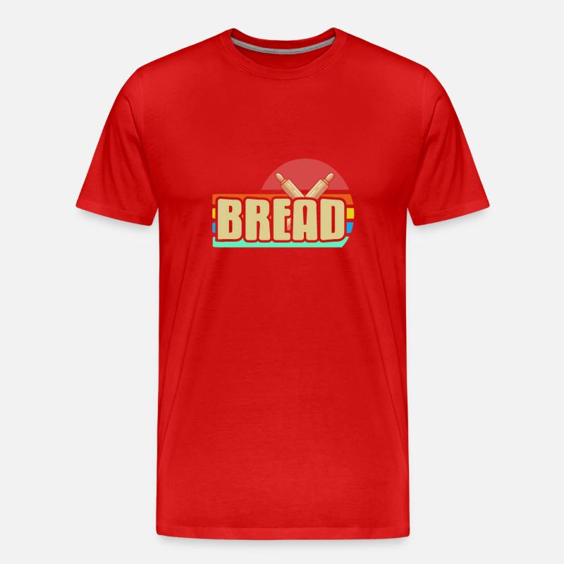 Brot backen - Bread - Männer Premium Bio T-Shirt - Rot
