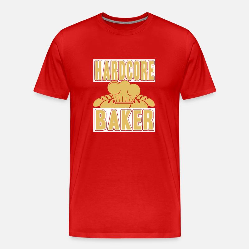 Hardcore Baker - Männer Premium Bio T-Shirt - Rot