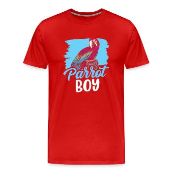 Parrot Cub Parrot Cub Cute Parrot Animal - Men's Premium Organic T-Shirt - red - Front - Damien (186cm)