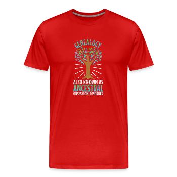 Trouble obsessionnel ancestral - T-shirt bio Premium Homme - rouge - Devant - Damien (186cm)