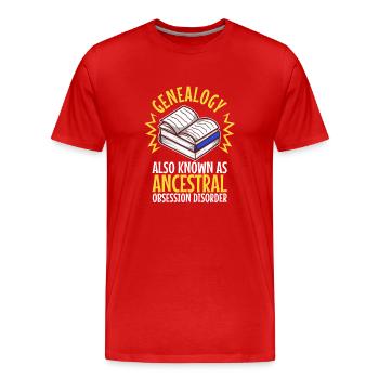 Trouble obsessionnel ancestral - T-shirt bio Premium Homme - rouge - Devant - Damien (186cm)