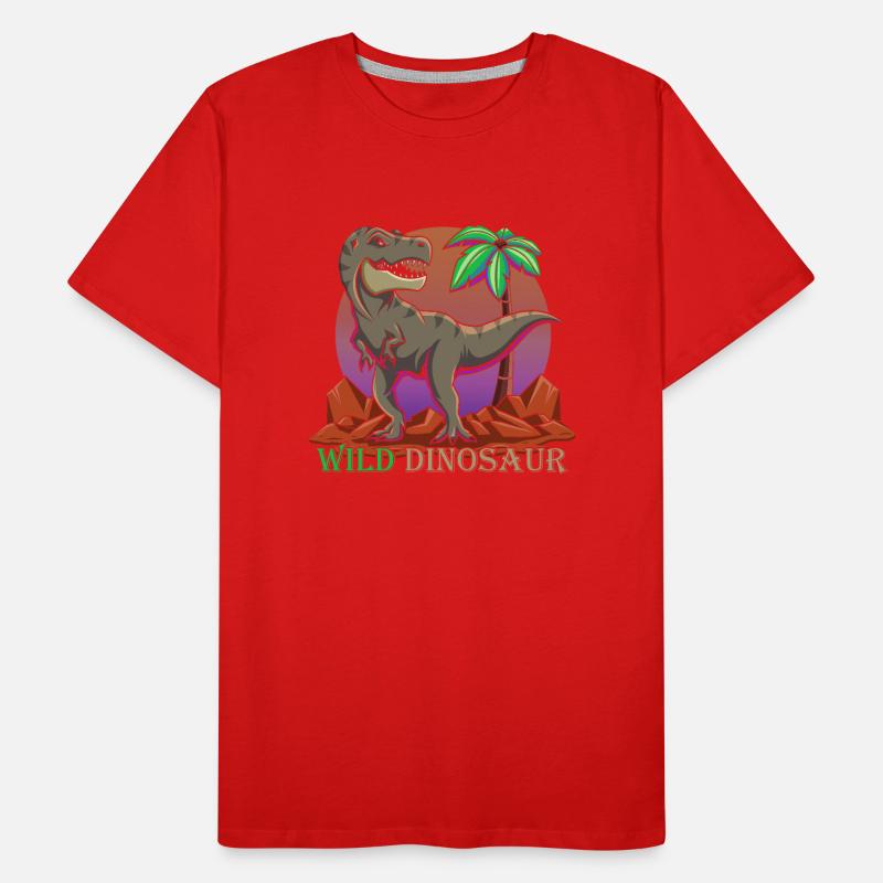Dino Männer Premium Bio T-Shirt