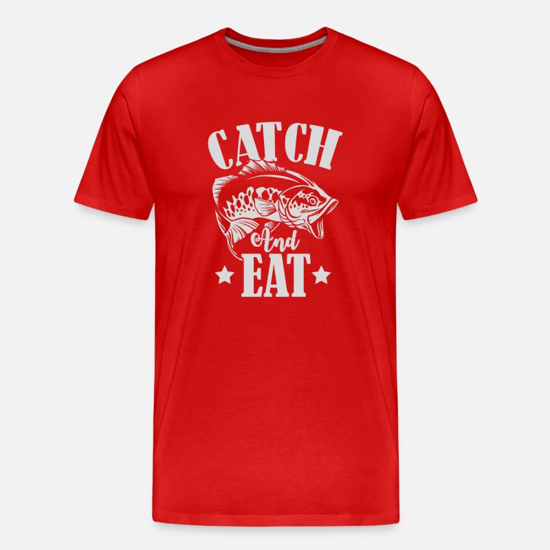 Catch Fish - Männer Premium Bio T-Shirt - Rot