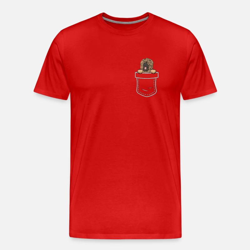 Briard Geschenk Hunde - Männer Premium Bio T-Shirt - Rot