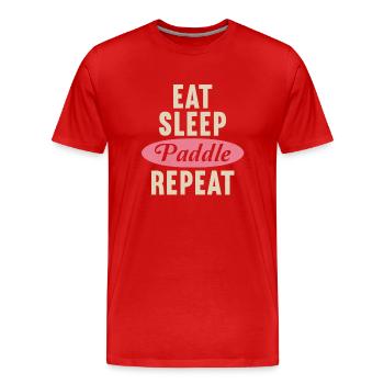 SUP Paddle Board Paddleboard - T-shirt bio Premium Homme - rouge - Devant - Damien (186cm)