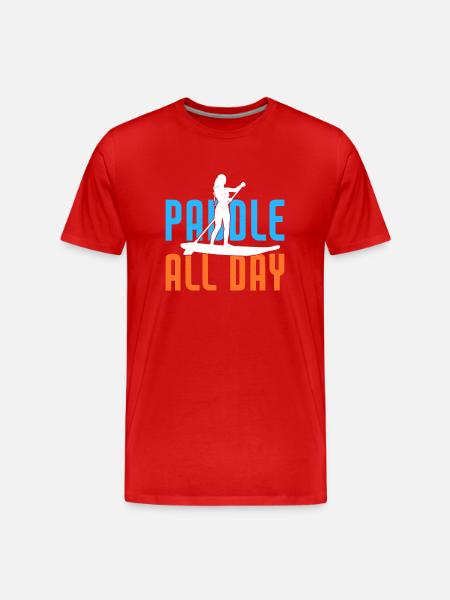 SUP Paddle Board Paddleboarding - Men's Premium Organic T-Shirt - red