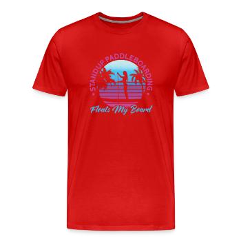 SUP Paddle Board Paddleboarding - Männer Premium Bio T-Shirt - Rot - Vorne - Damien (186cm)