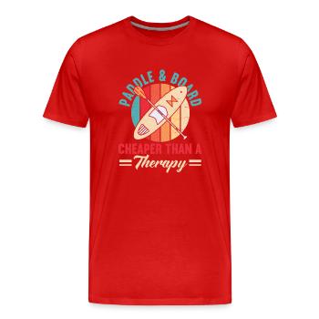 SUP Paddle Board Paddleboarding - Männer Premium Bio T-Shirt - Rot - Vorne - Damien (186cm)