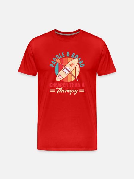 SUP Paddle Board Paddleboarding - Men's Premium Organic T-Shirt - red