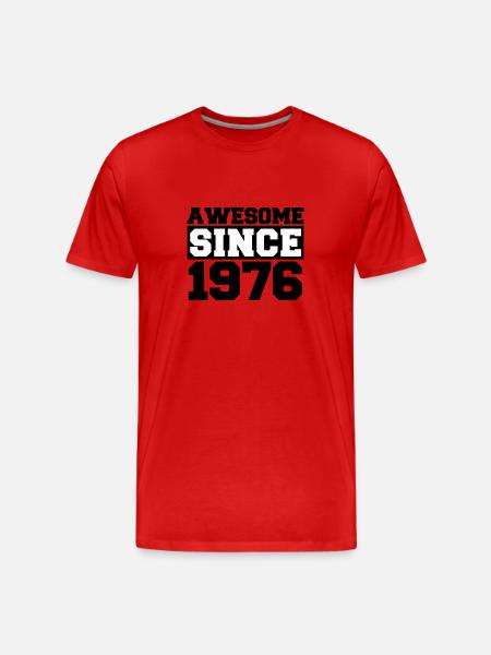 Awesome since 1976 - Men's Premium Organic T-Shirt - red