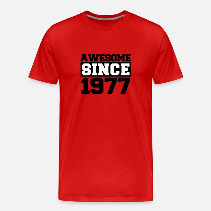 Awesome since 1977 - Männer Premium Bio T-Shirt - Rot