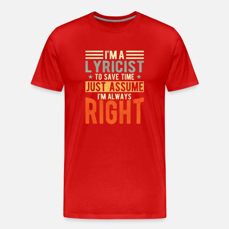 Texter - Männer Premium Bio T-Shirt - Rot