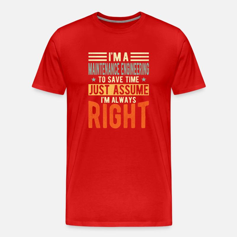 Wartungstechnik - Männer Premium Bio T-Shirt - Rot