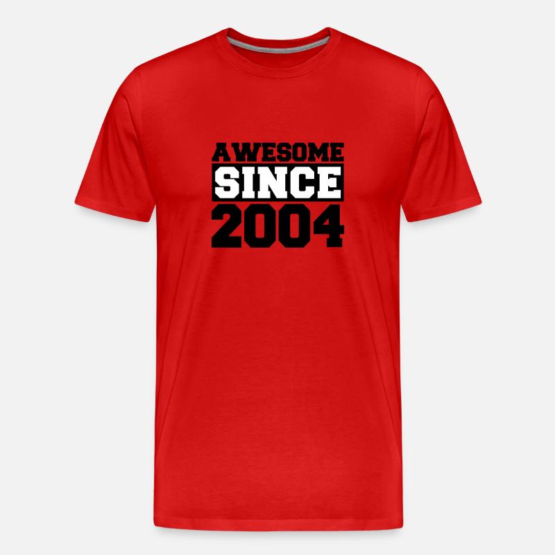 Awesome since 2004 - Männer Premium Bio T-Shirt - Rot
