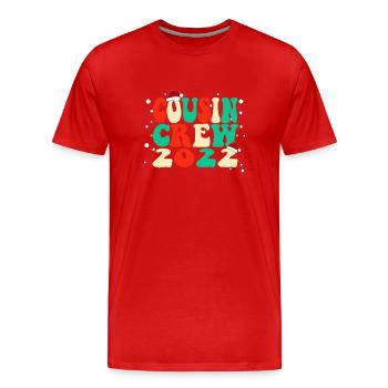 Cosuin Crew 2022 Weihnachten Familien-Matching-Pyjama - Männer Premium Bio T-Shirt - Rot - Vorne - Damien (186cm)