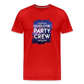 Équipe de fête en plein air - T-shirt bio Premium Homme - rouge - Devant - Damien (186cm)