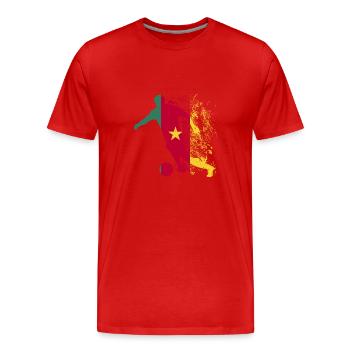Cameroon National Team World Cup - Men's Premium Organic T-Shirt - red - Front - Damien (186cm)