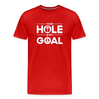 Serrurier Crochetage de serrure Serrurier Employé Serrurier - T-shirt bio Premium Homme - rouge - Devant - Damien (186cm)