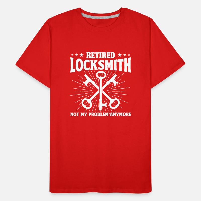 Locksmith lock picking employee locksmith shop Men's Premium Organic T-Shirt