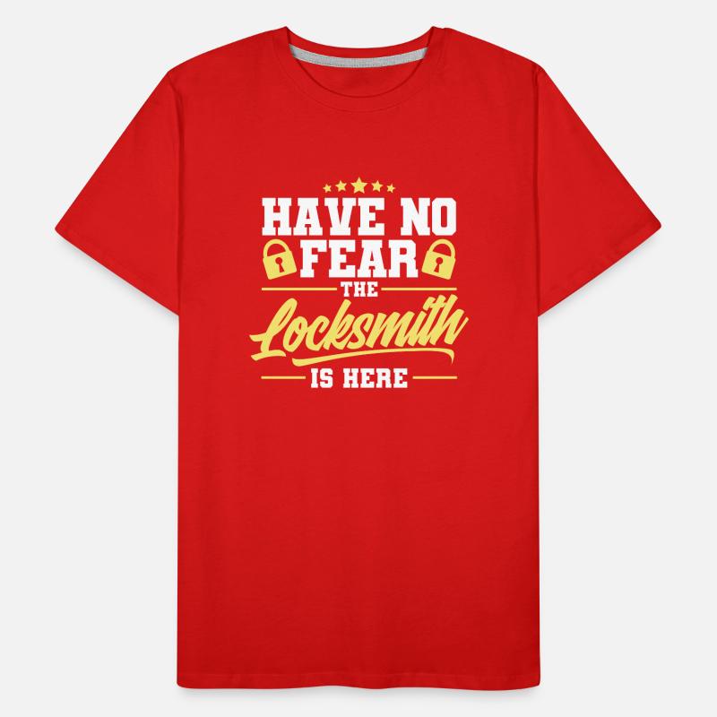 Locksmith lock picking employee locksmith shop Men's Premium Organic T-Shirt