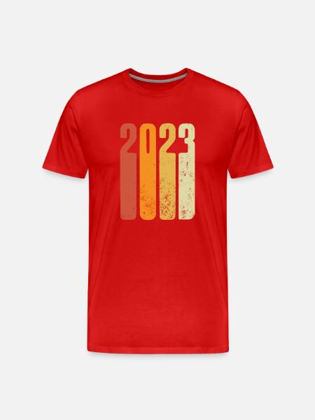 Rétro de l’année 2023 - T-shirt bio Premium Homme - rouge