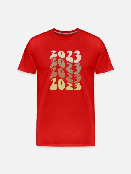 2023 in four colours - Men's Premium Organic T-Shirt - red