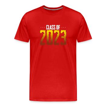 Class of 2023 - Men's Premium Organic T-Shirt - red - Front - Damien (186cm)