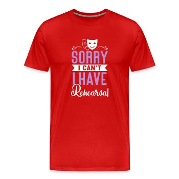 Actress Drama Broadway Musical Theater - Men's Premium Organic T-Shirt - red - Front - Damien (186cm)