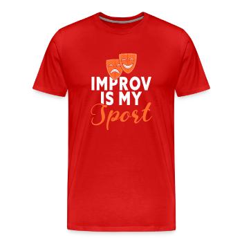 Actress Drama Broadway Musical Theater - Men's Premium Organic T-Shirt - red - Front - Damien (186cm)