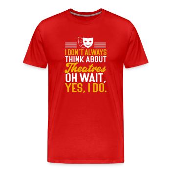 Actress Drama Broadway Musical Theater - Men's Premium Organic T-Shirt - red - Front - Damien (186cm)