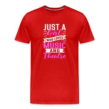 Schauspielerin Drama Broadway Musical Theater - Männer Premium Bio T-Shirt - Rot - Vorne - Damien (186cm)
