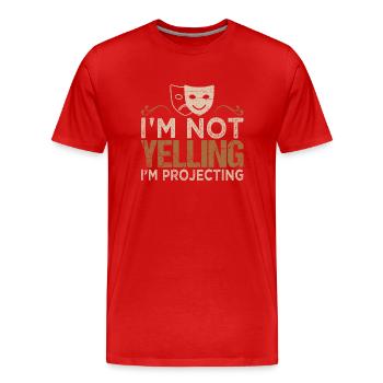 Actress Drama Broadway Musical Theater - Men's Premium Organic T-Shirt - red - Front - Damien (186cm)