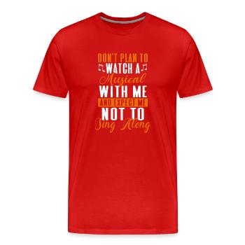 Actress Drama Broadway Musical Theater - Men's Premium Organic T-Shirt - red - Front - Damien (186cm)