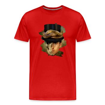 Der Totengräber - Männer Premium Bio T-Shirt - Rot - Vorne - Damien (186cm)