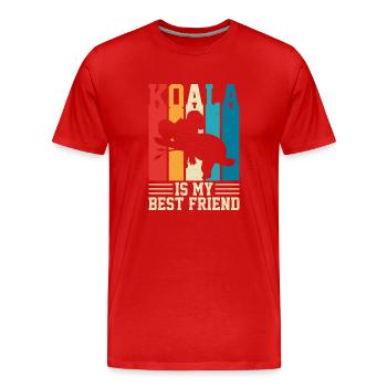 KOALAS BEST FRIEND - Men's Premium Organic T-Shirt - red - Front - Damien (186cm)
