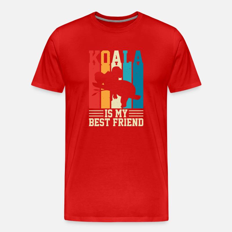 KOALAS BESTER FREUND - Männer Premium Bio T-Shirt - Rot
