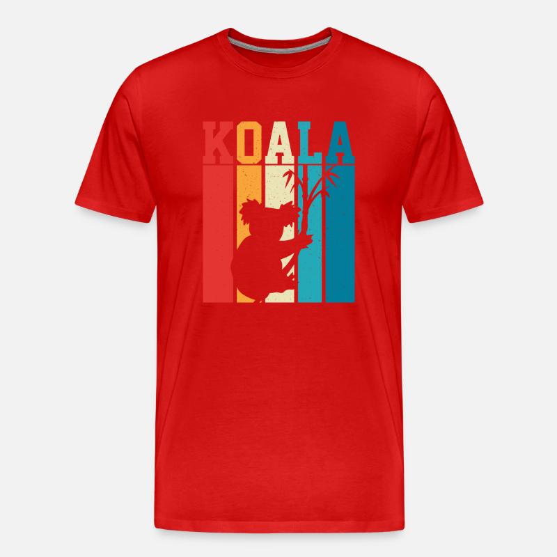 Koala Australischer Koalabär - Männer Premium Bio T-Shirt - Rot