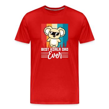 Best Koala Dad of All Time Koala Bear - Men's Premium Organic T-Shirt - red - Front - Damien (186cm)