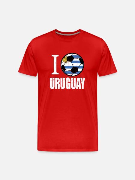 Uruguay Fußball - Männer Premium Bio T-Shirt - Rot