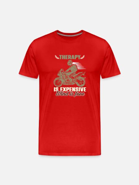 motorcycle therapy verdict - Men's Premium Organic T-Shirt - red