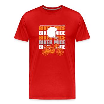 Devis motard motard - T-shirt bio Premium Homme - rouge - Devant - Damien (186cm)