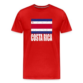 Costa Rica Fahne - Männer Premium Bio T-Shirt - Rot - Vorne - Damien (186cm)