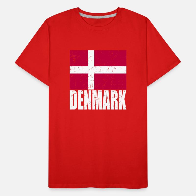 Drapeau du Danemark T-shirt bio Premium Homme