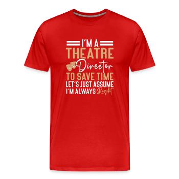Actrice Drame Broadway Musical Theater - T-shirt bio Premium Homme - rouge - Devant - Damien (186cm)