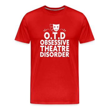 Actress Drama Broadway Musical Theater - Men's Premium Organic T-Shirt - red - Front - Damien (186cm)