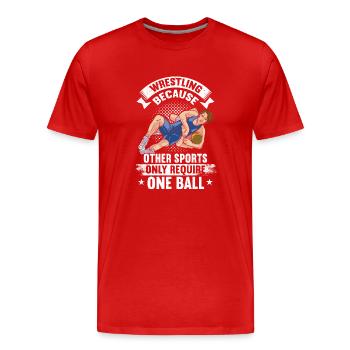Lutte Lutte Lutteur Lutteur Cadeau de lutteur - T-shirt bio Premium Homme - rouge - Devant - Damien (186cm)