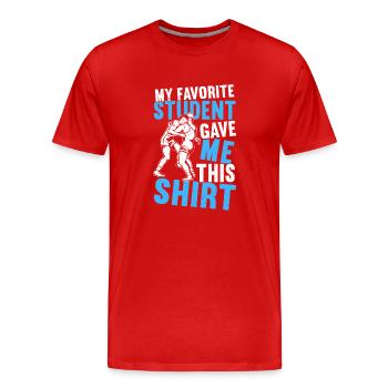 Lutte Lutte Lutteur Lutteur Cadeau de lutteur - T-shirt bio Premium Homme - rouge - Devant - Damien (186cm)