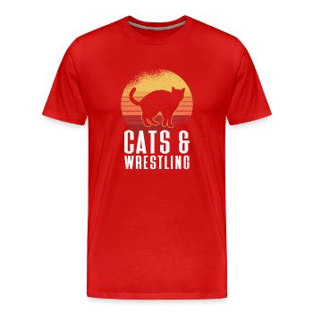 Lutte Lutte Lutteur Lutteur Cadeau de lutteur - T-shirt bio Premium Homme - rouge - Devant - Damien (186cm)